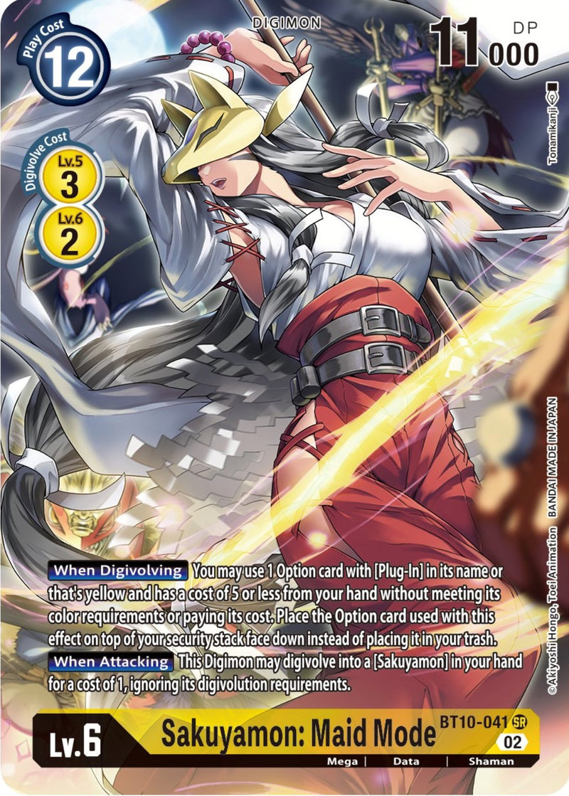 Sakuyamon: Maid Mode [BT10-041] (Alternate Art) [Xros Encounter]