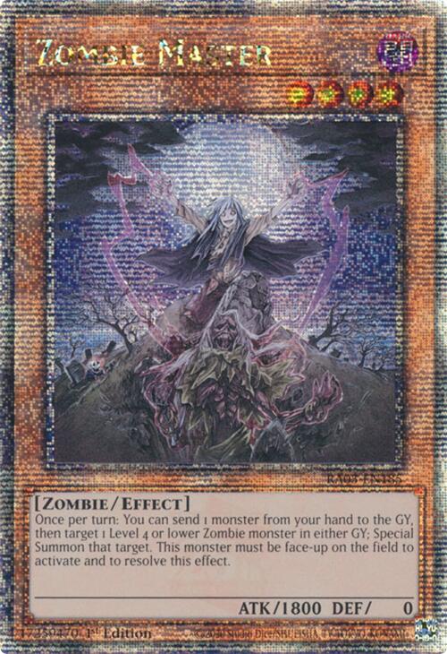 Zombie Master (Quarter Century Secret Rare) [RA03-EN185] Quarter Century Secret Rare