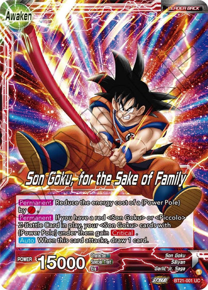 Son Goku // Son Goku, for the Sake of Family (BT21-001) [Wild Resurgence]