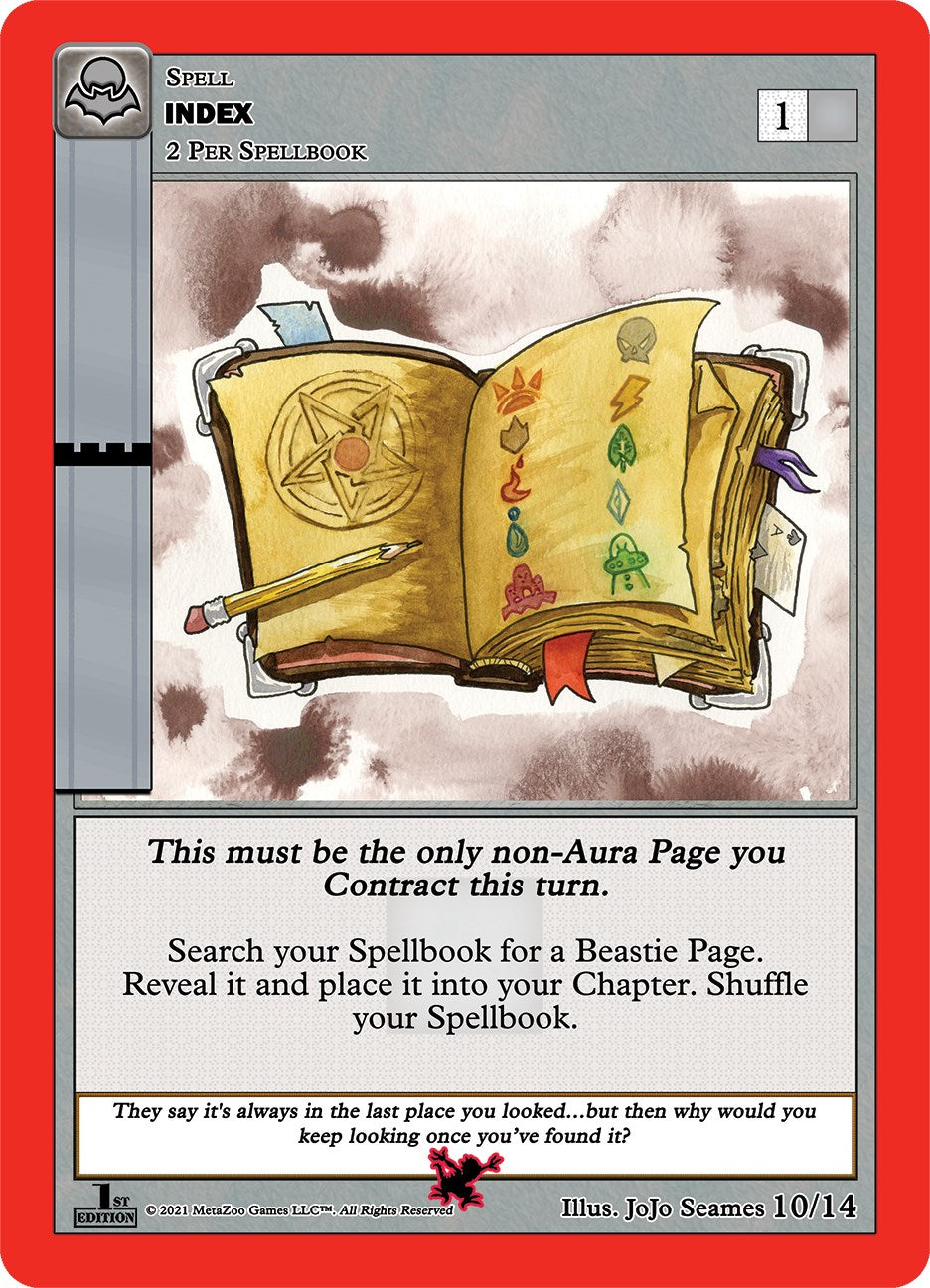 Index (Moca Vampire) [Cryptid Nation: Nightfall First Edition Release Event Deck]