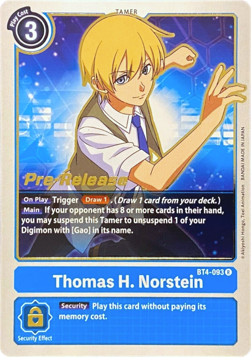 Thomas H. Norstein [BT4-093] [Great Legend Pre-Release Promos]