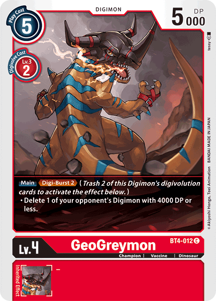GeoGreymon [BT4-012] [Great Legend]
