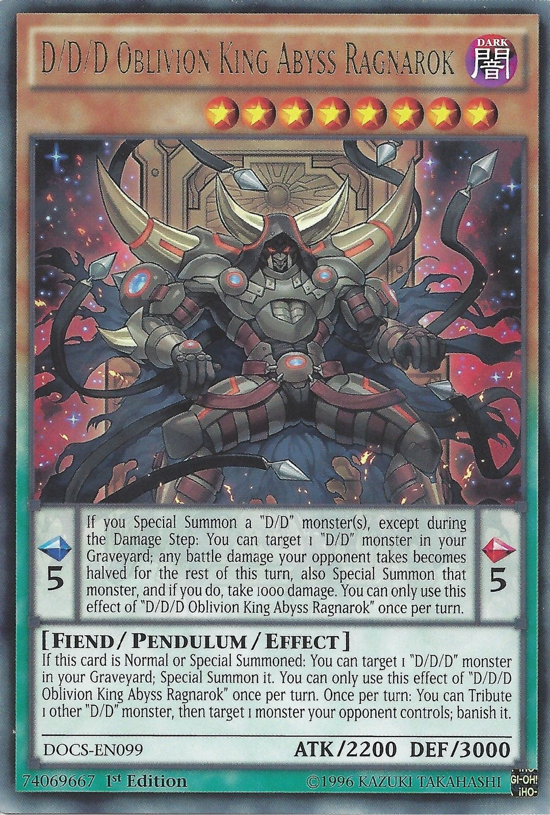 D/D/D Oblivion King Abyss Ragnarok [DOCS-EN099] Rare