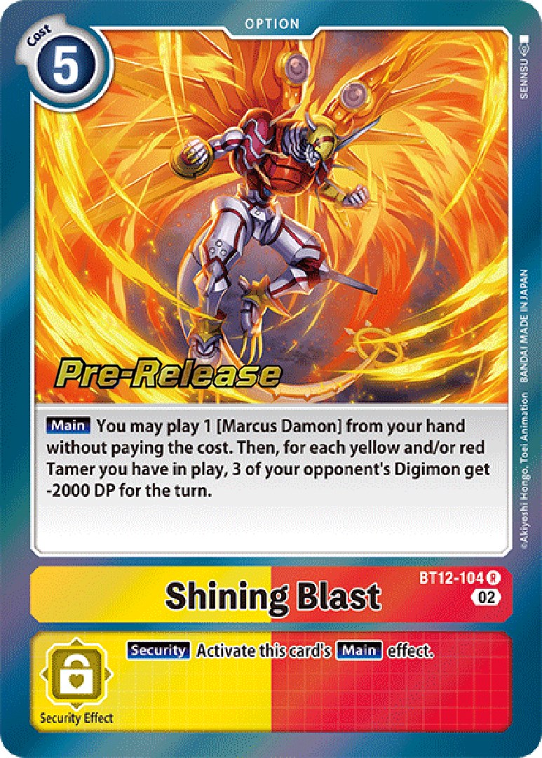 Shining Blast [BT12-104] [Across Time Pre-Release Cards]