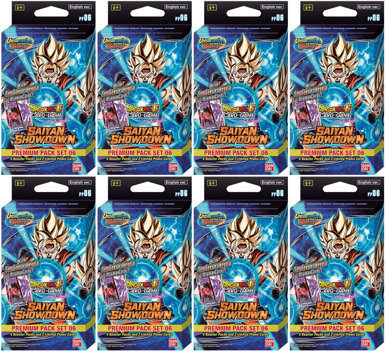 Unison Warrior Series: Saiyan Showdown [PP06] - Premium Pack Set Display
