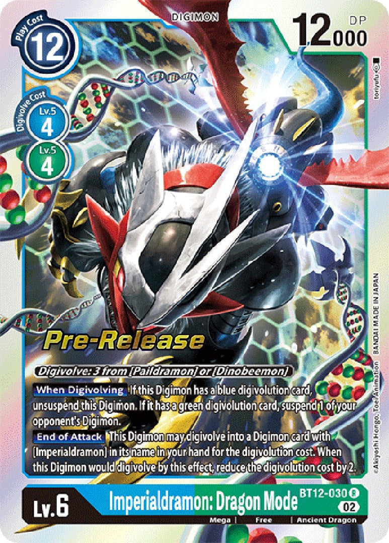 Imperialdramon: Dragon Mode [BT12-030] [Across Time Pre-Release Cards]