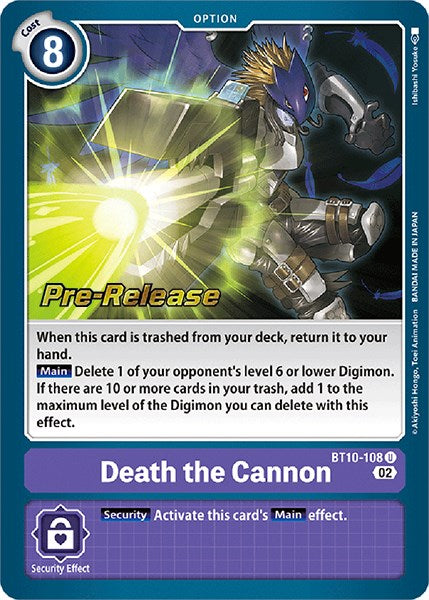 Death the Cannon [BT10-108] [Xros Encounter Pre-Release Cards]