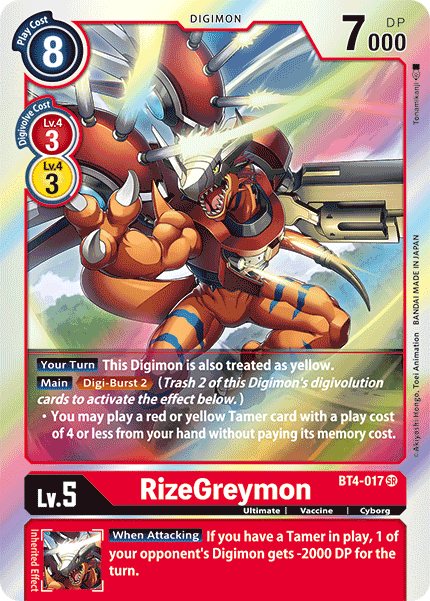 RizeGreymon [BT4-017] [Great Legend]